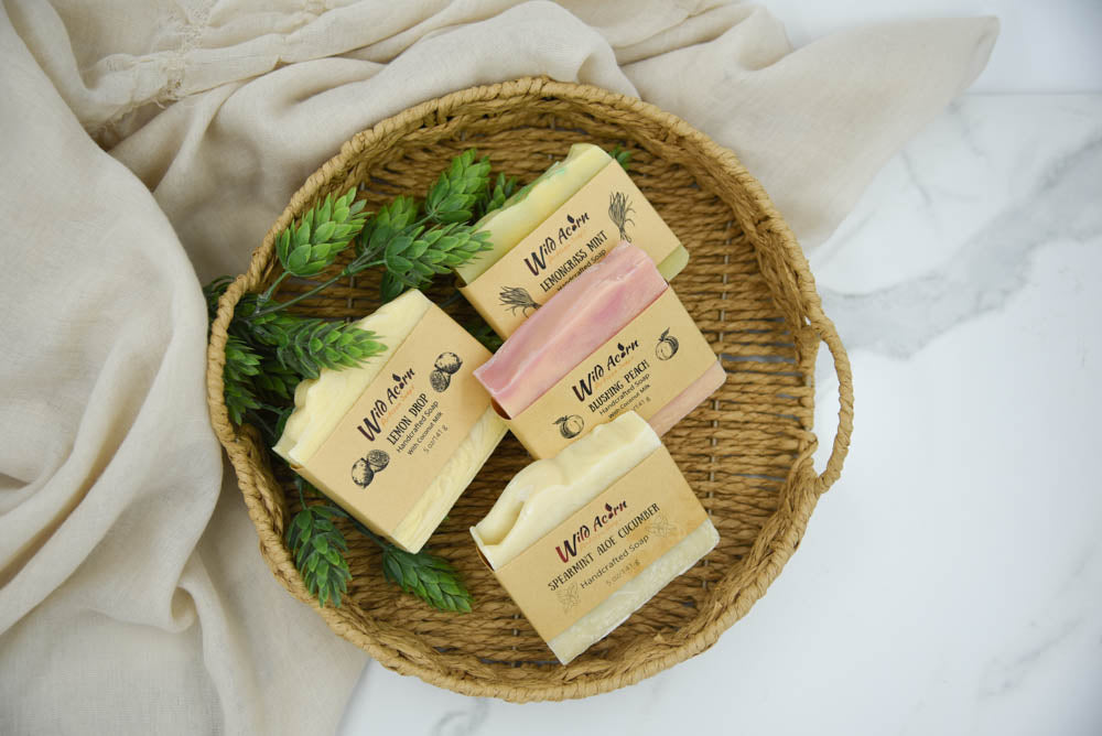 Handcrafted Soap with Wooden Soap Dish